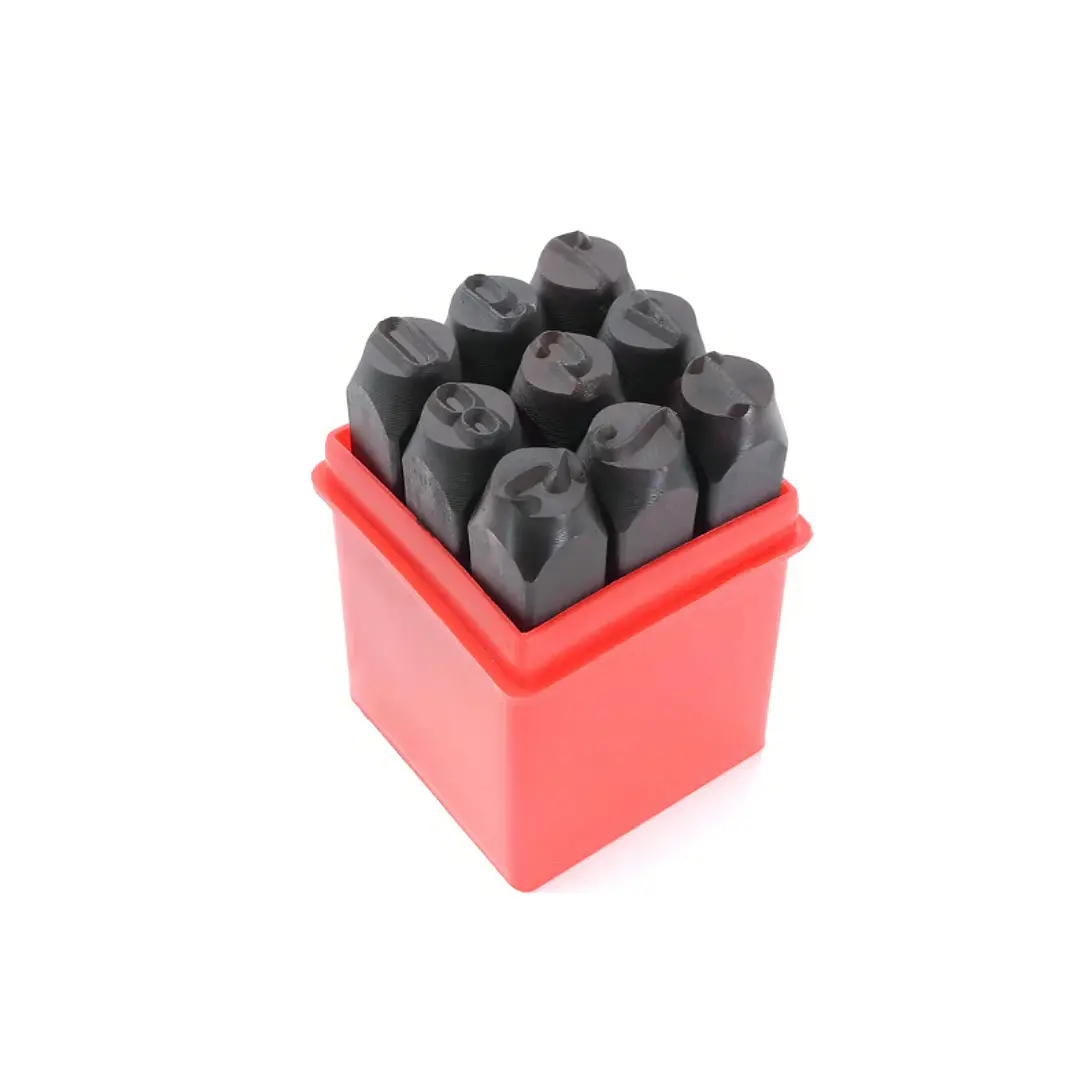 Set Punzones Numeros De Golpe Para Metal 9pcs 8mm Harden  1