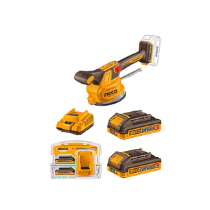 Ventosa Vibradora Para Ceramica +2 Baterias 2 Ah + Cargador 20v Ingco