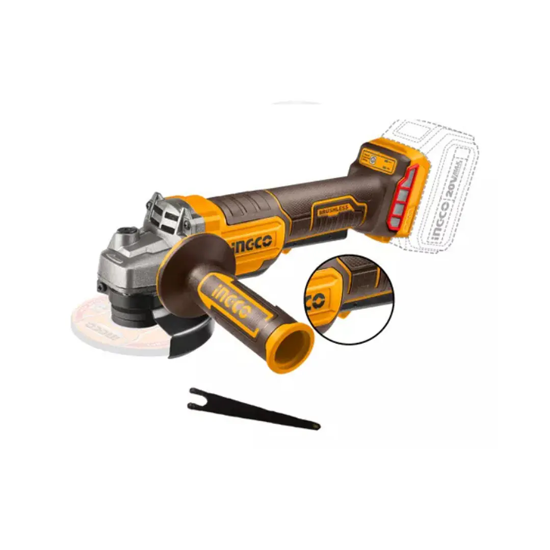 Esmeril Angular Inalambrico 4 1/2 20v Brushless Ingco 1
