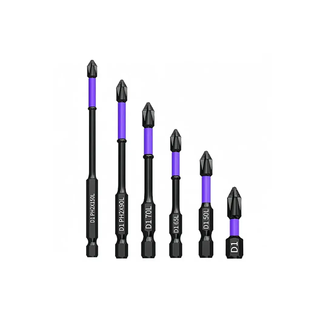 Set 6 Puntas De Impacto Magnéticas Ph2 S2 25 a 150mm Flovi  1