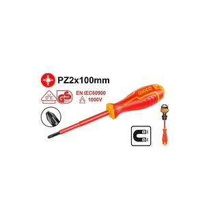Destornillador Aislado Industrial VDE PZ2X100MM Ingco 