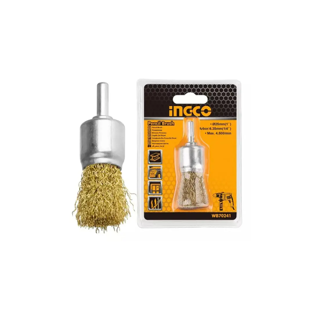 Escobilla Pincel De Metal Con Vastago 1/4