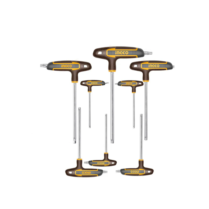Set Juego Llaves Allen Torx C/mango Tipo T 8 Pcs Industrial Ingco  1