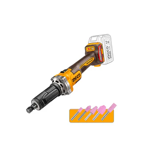 Esmeril Recto Bl Industrial Inalambrico 1/4 20v Ingco  