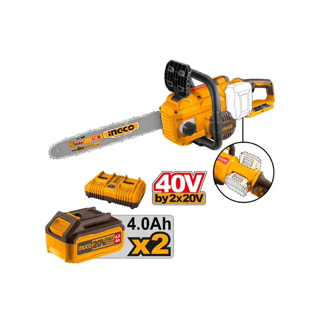 Motosierra Bl + 2 Bat 4ah Y Carg Rap Doble 40v/16