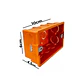 Caja Electrica Distribucion Tabique Oreja Metal Naranjo - Miniatura 1