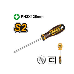 Destornillador Industrial Punta Cruz PH2X125MM Ingco