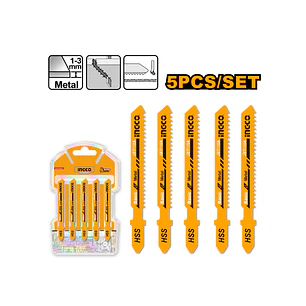 Set de Hojas de Sierra Caladora Para Metal 21TPI 5 piezas Ingco 