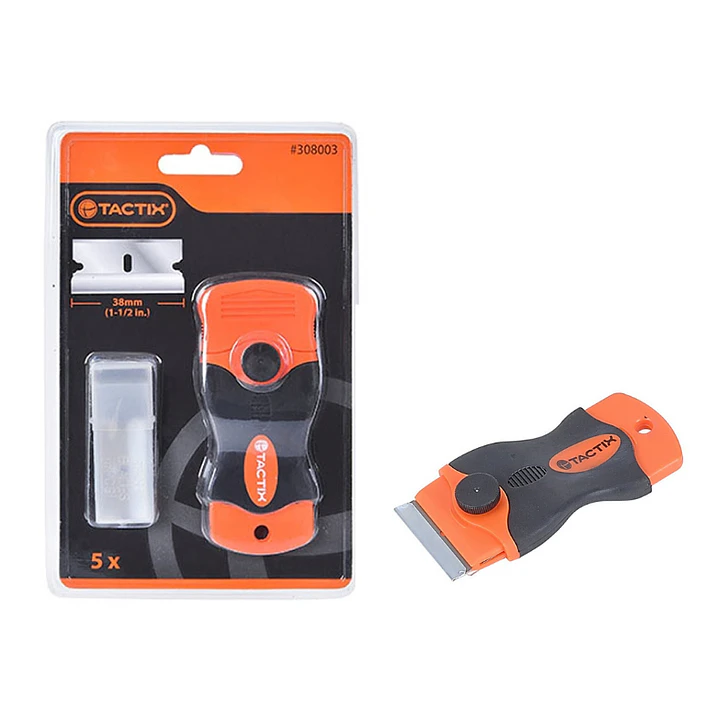 Raspador Vidrio C/5 Hojas De Repuesto Tactix  1