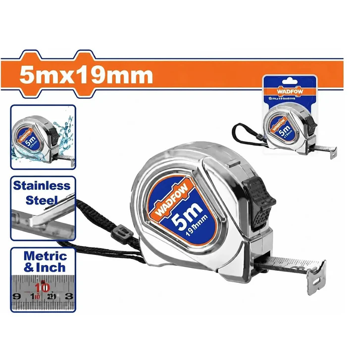 Huincha De Medir Cinta Métrica De Acero 5m x 19mm Ingco 1