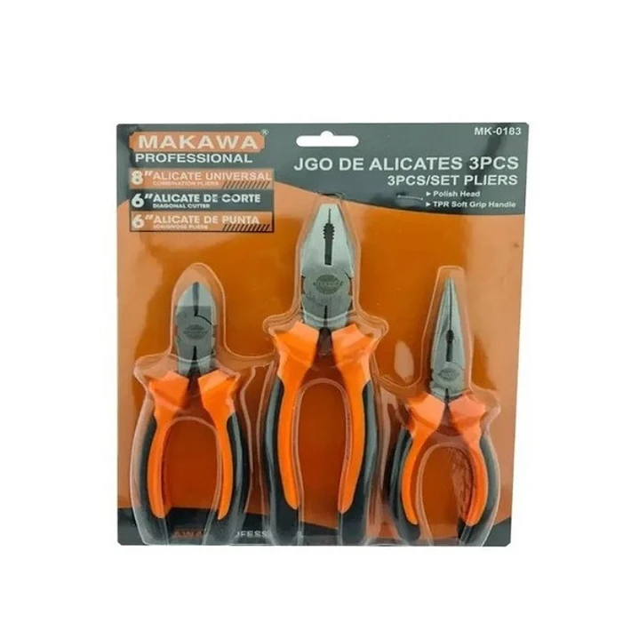 Set Kit Juego De Alicates 3 Piezas Makawa 1