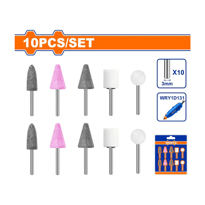 Set Piedras Desbaste Para Dremel Mini Torno 10 Piezas Wadfow 1
