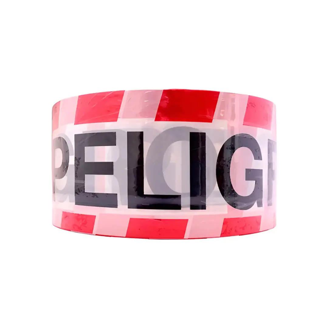 Cinta Peligro Rojo Con Blanco 75mm X 305 Mts 1