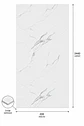 Plancha de PVC tipo mármol CARACATTA 02   - Miniatura 3