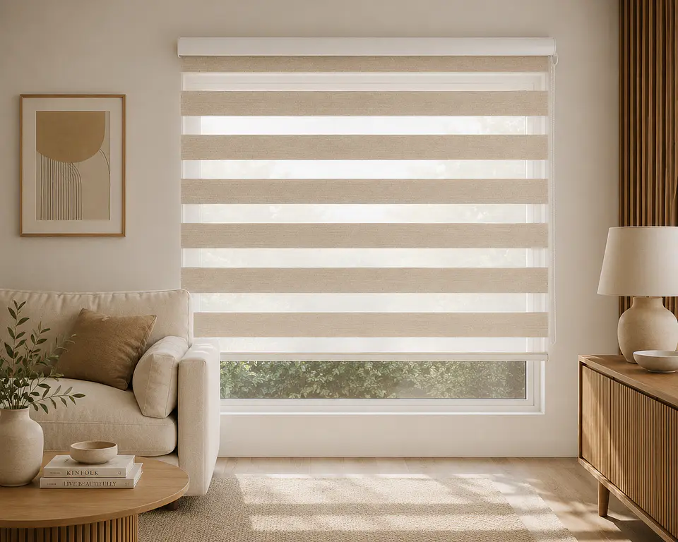 Cortina Duo Beige alto 240cm 2
