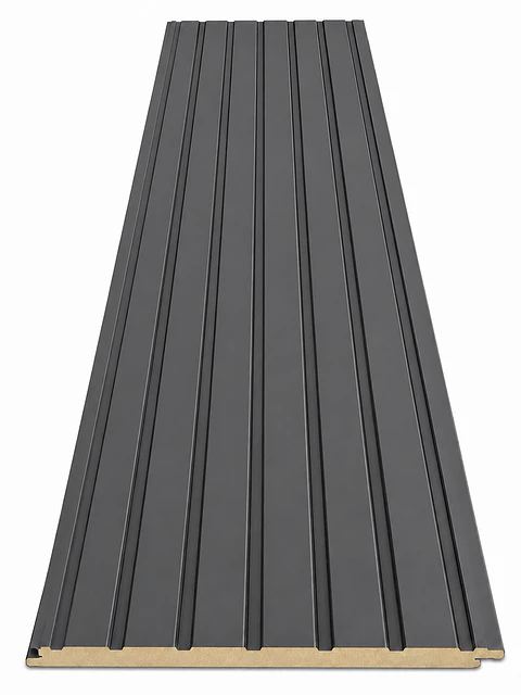 METAL SIDING NEGRO RANURADO 