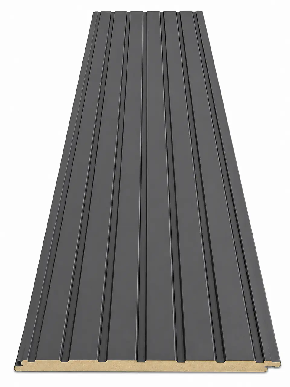 METAL SIDING NEGRO RANURADO  1