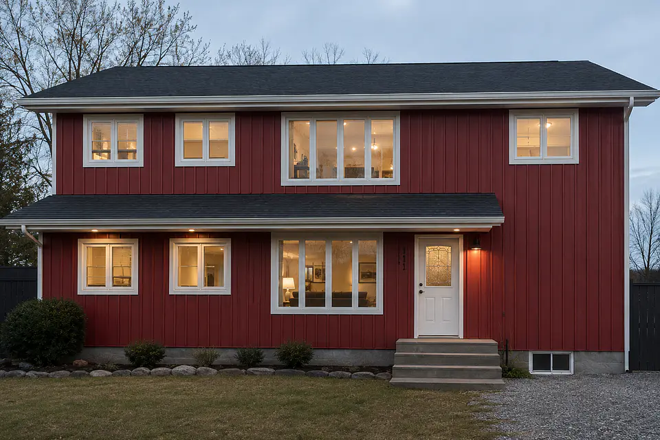 METAL SIDING ROJO ESCARCHADO  2