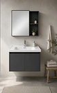 MUEBLE VANITORIO CON ESPEJO 60CM GRIS OSCURO ALM601  - Miniatura 1