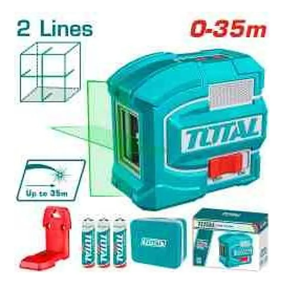 NIVEL LASER AUTO-NIVELANTE 2 LINEAS  0-35M  TOTAL 1