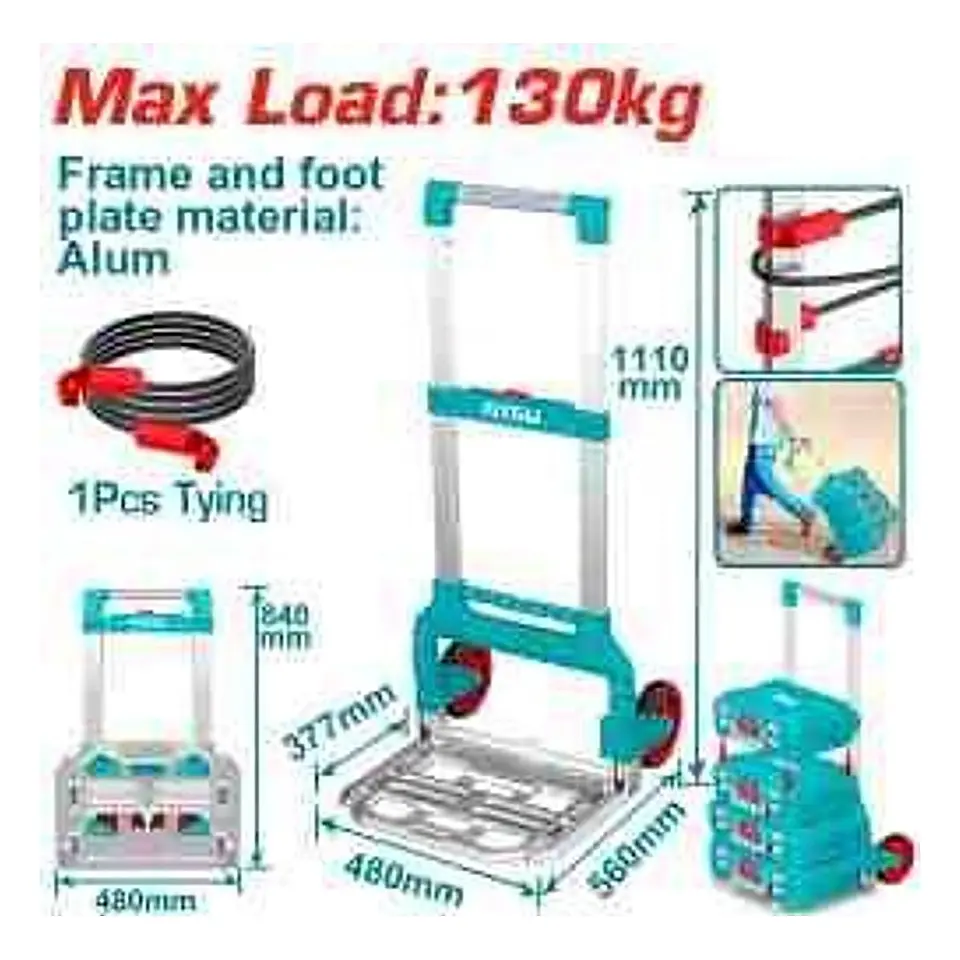 CARRO PLEGABLE CARGA 130KG TOTAL 1