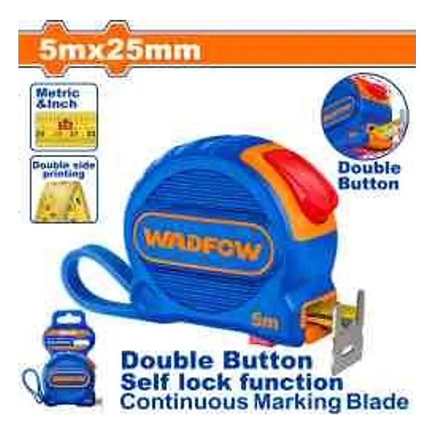 CINTA METRICA 5MT X 25MM WADFOW 1