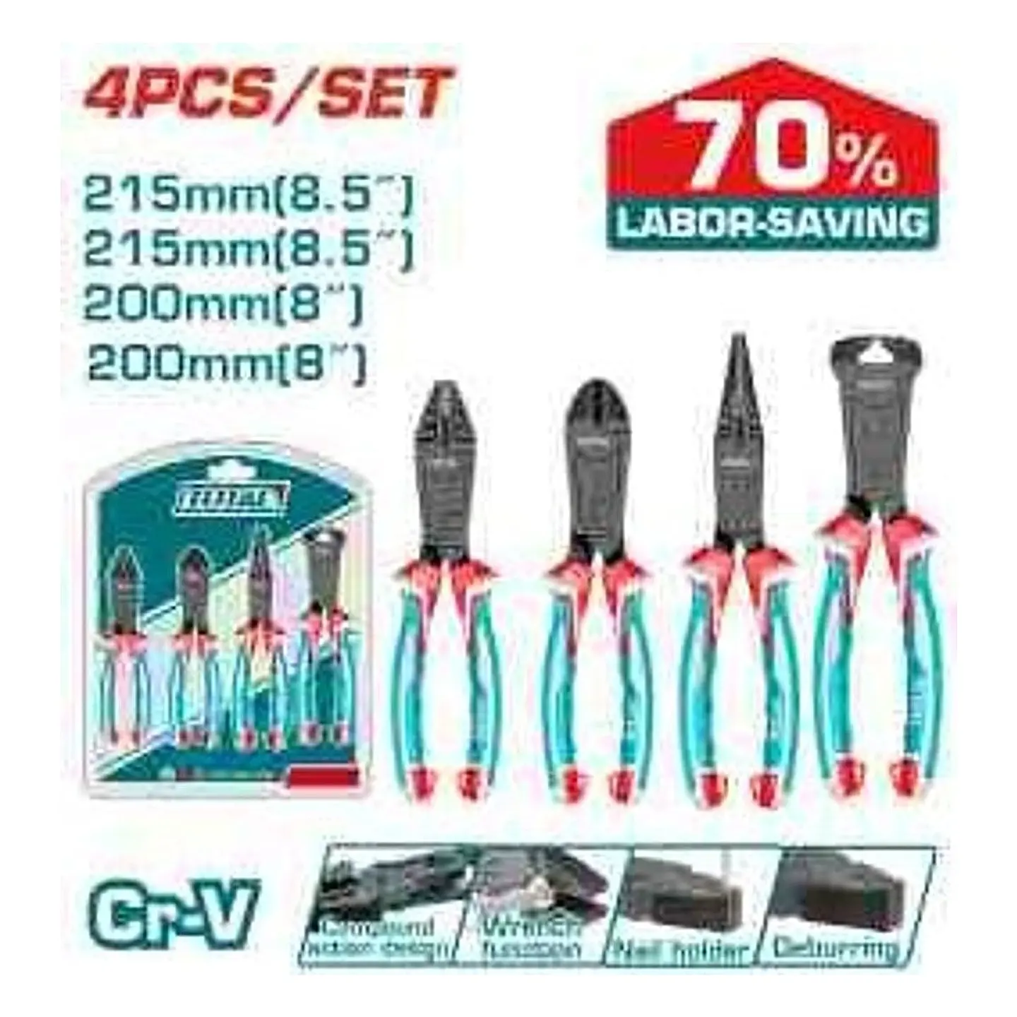 JGO ALICATES ACCION COMPUESTA POR 4PCS TOTAL 1