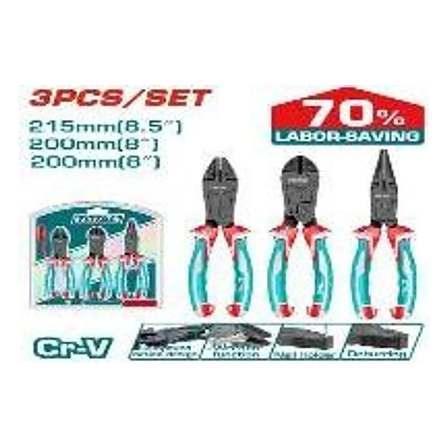 JGO ALICATES ACCION COMPUESTA POR 3PCS TOTAL 1
