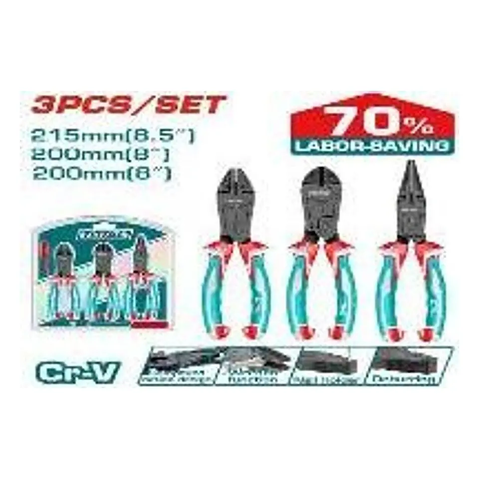 JGO ALICATES ACCION COMPUESTA POR 3PCS TOTAL 1