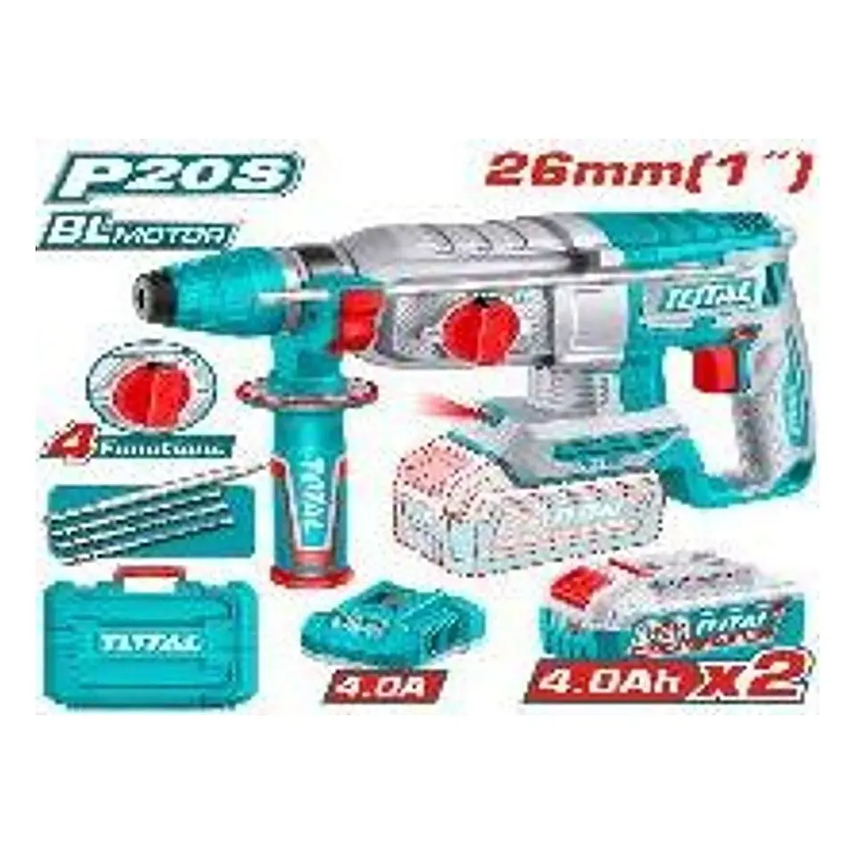 ROTOMARTILLO INALAMBRICO 20V 26MM 2.5J SDS PLUS TOTAL 1