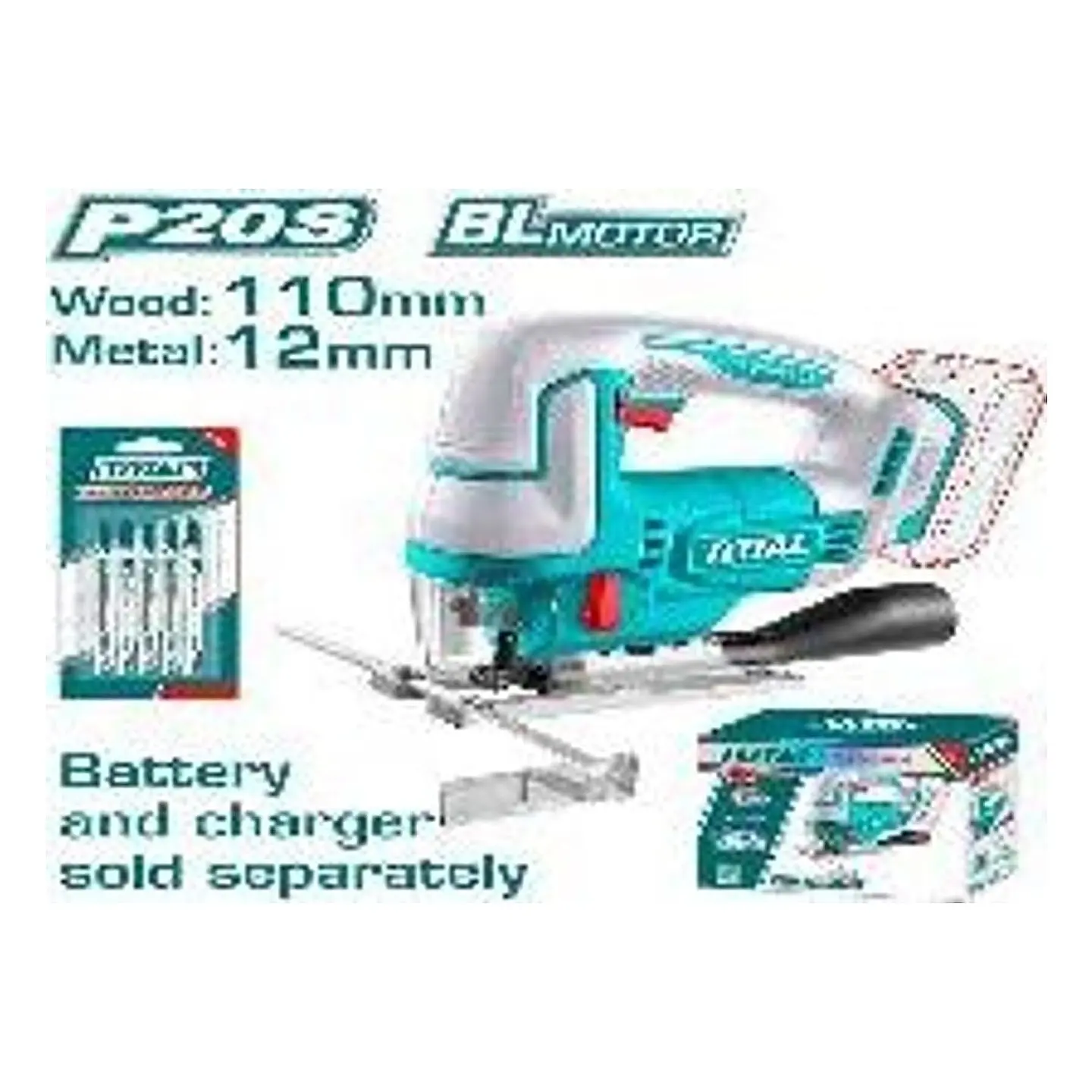 SIERRA CALADORA INALAMBRICO 20V 3000 RPM TOTAL SIN BATERIA S 1