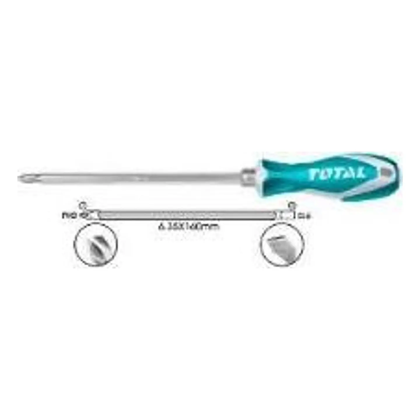 DESTONILLADOR INTERCAMBIABLE 6.35X160MM,PH2+SL6 TOTAL 1