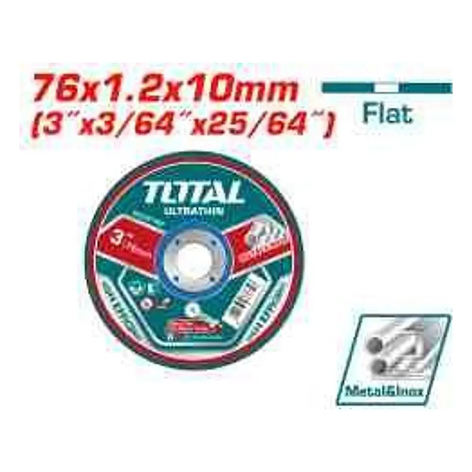 DISCO CORTE P/ METAL ABRAS 76MM X 1.2MM TOTAL 1