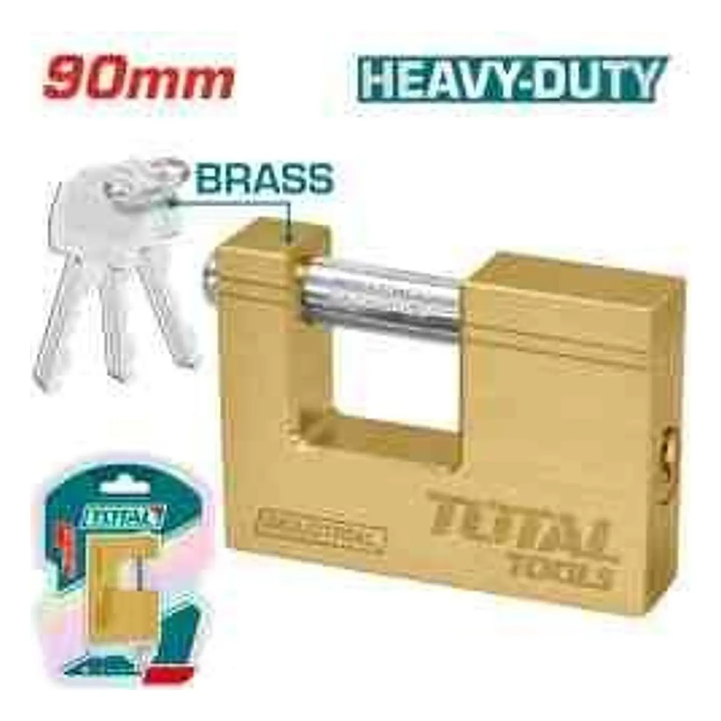 CANDADO JUMBO DE BRONCE 90MM TOTAL 1