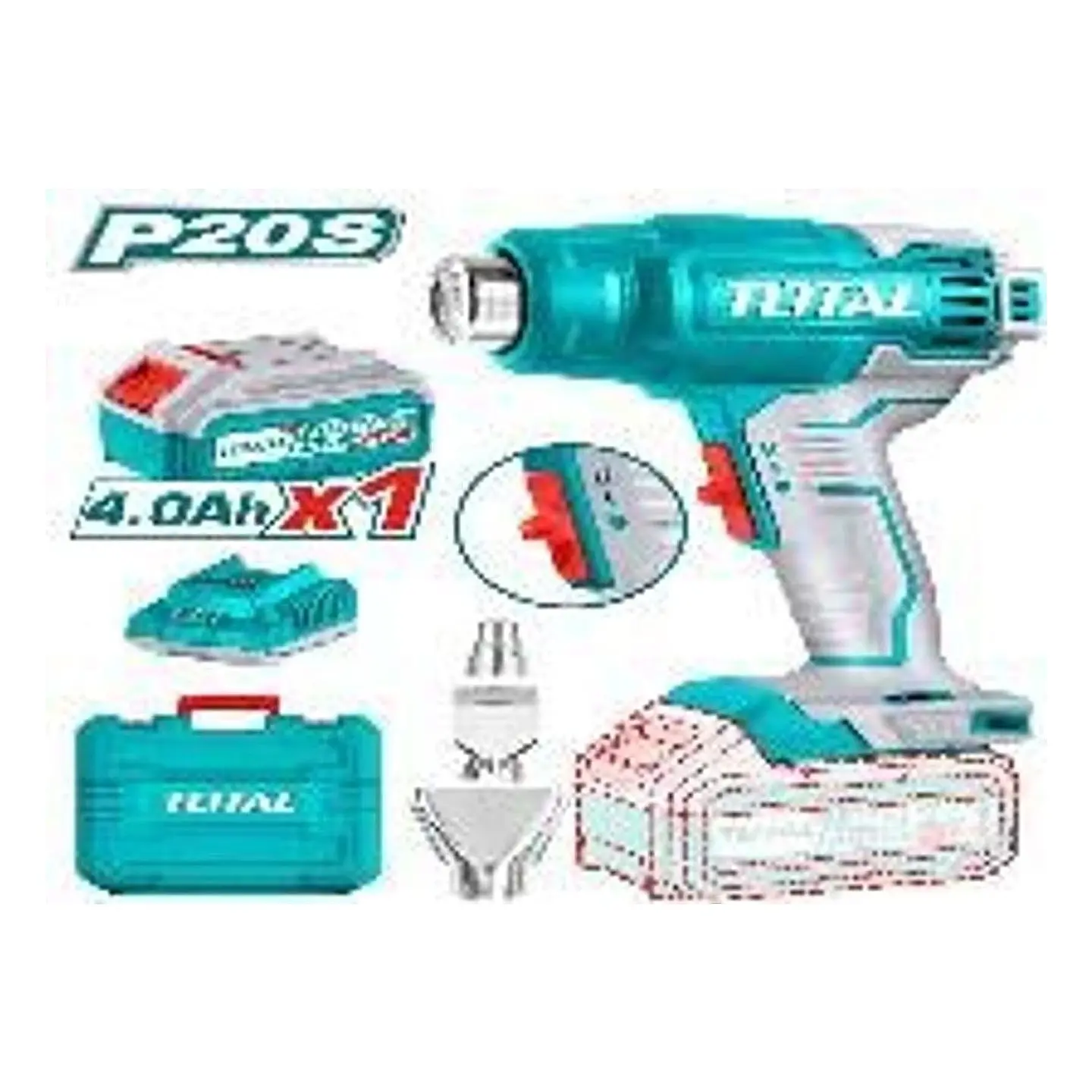PISTOLA DE CALOR INALAMBRICO 20V + 1 CARG Y 1 BAT 4AH VCH 1