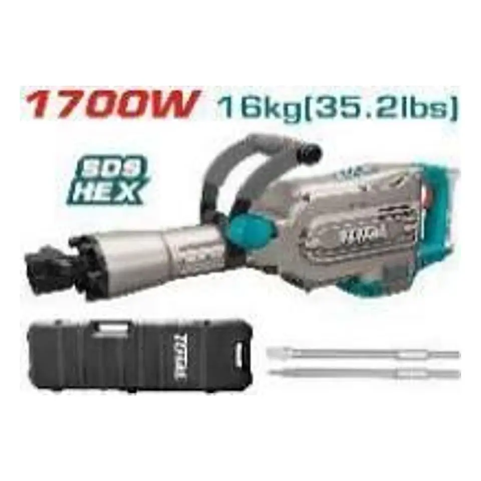 MARTILLO DEMOLEDOR 1700W HEX 16KG TOTAL 1
