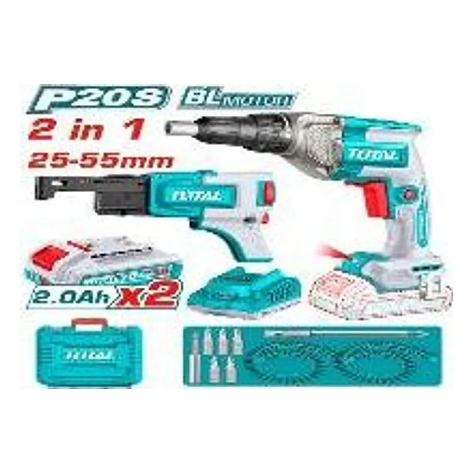 KIT ATORNILLADOR + CARGADOR DE TONILLOS DRYWALL INALAMBRICO 1