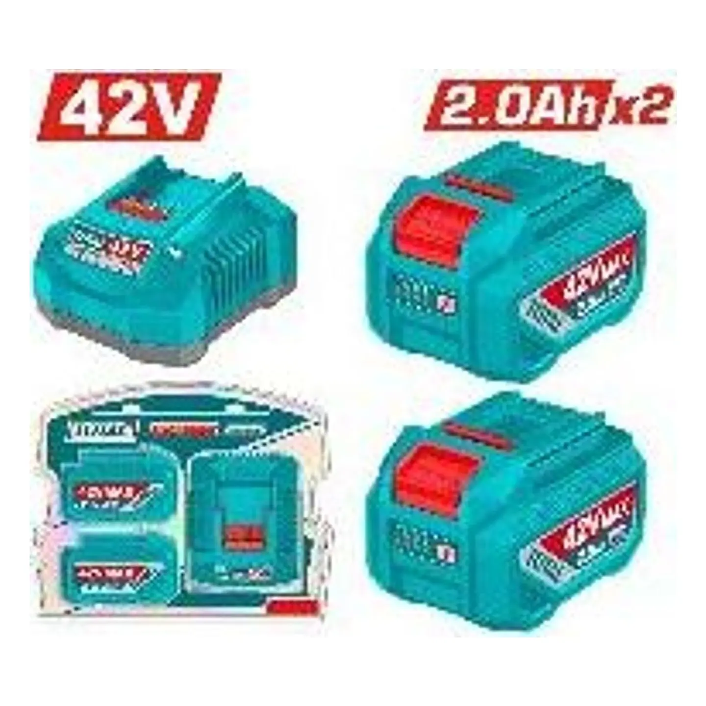 KIT DE BATERIAS Y CARGADOR 42V 2.0AH X 2PCS TOTAL 1