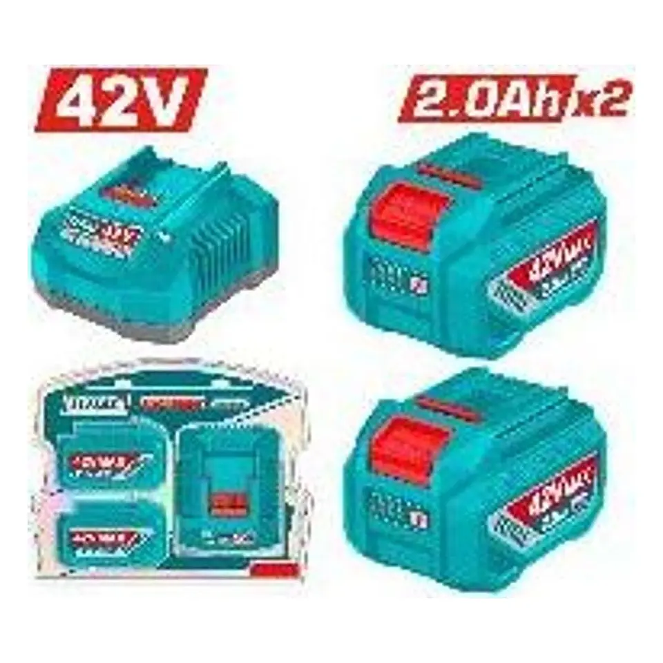 KIT DE BATERIAS Y CARGADOR 42V 2.0AH X 2PCS TOTAL 1