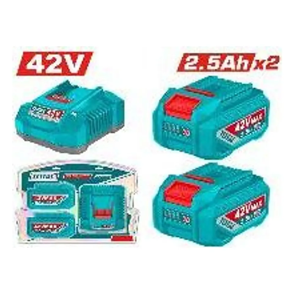 KIT DE BATERIAS Y CARGADOR 42V 2.5AH X 2PCS TOTAL 1