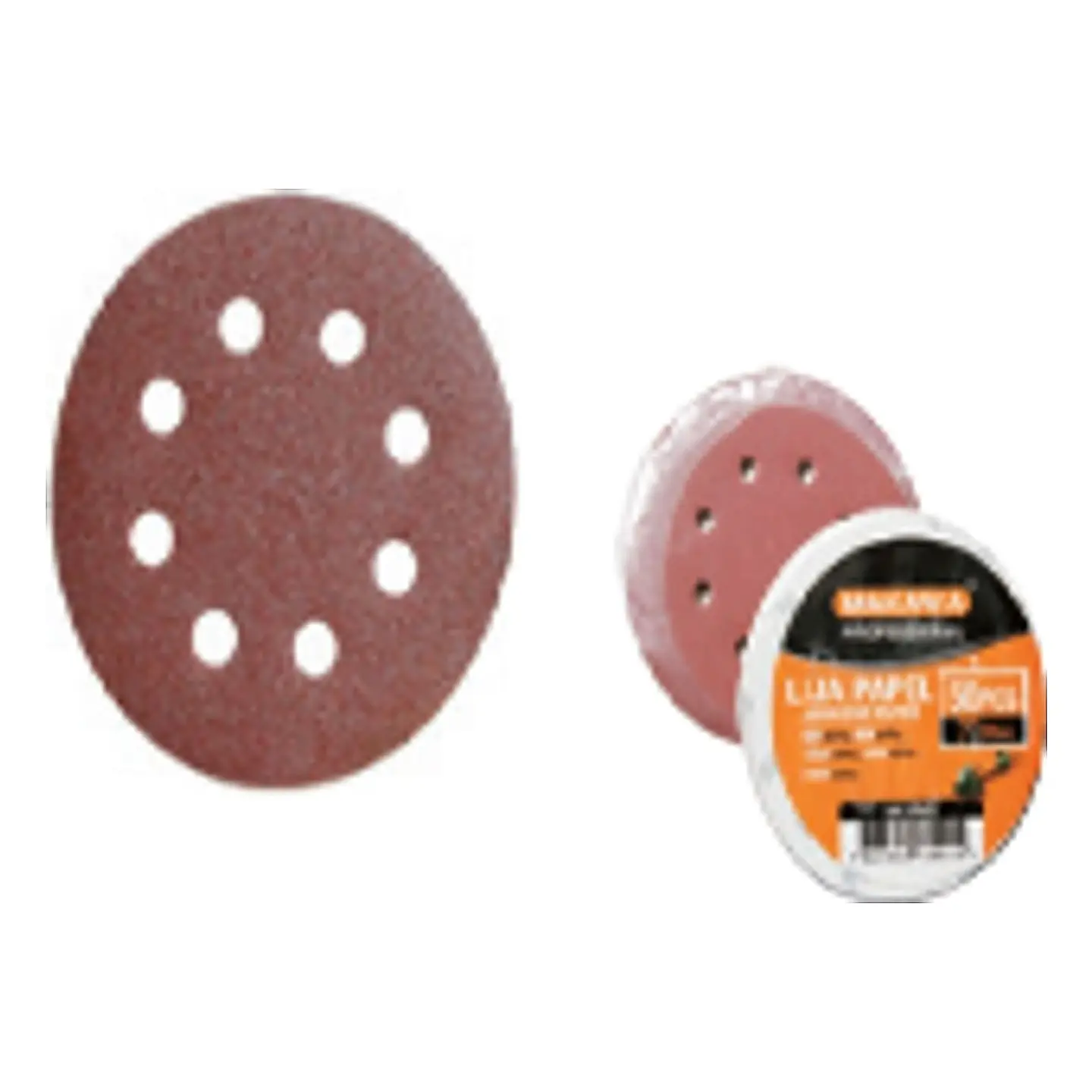 LIJA PARA VELCRO P40 180MM 50PCS MAKAWA 1