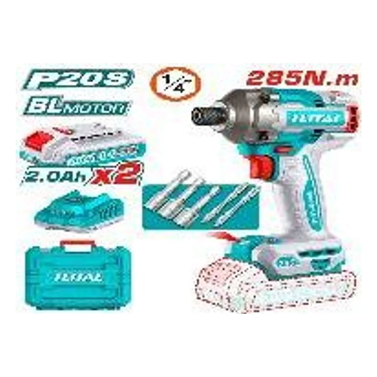 ATORNILLADOR DE IMPACTO 20V 285NM TOTAL 1