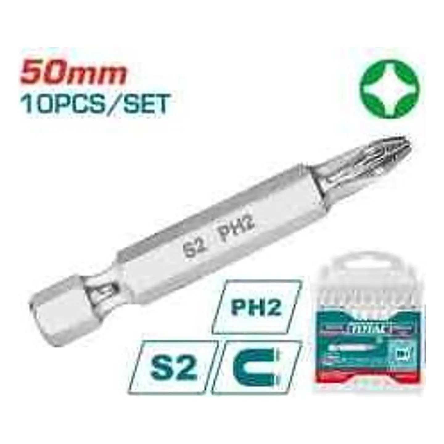 JGO PUNTA DESTORNILLADOR POR 10PCS PH2 50MM 1