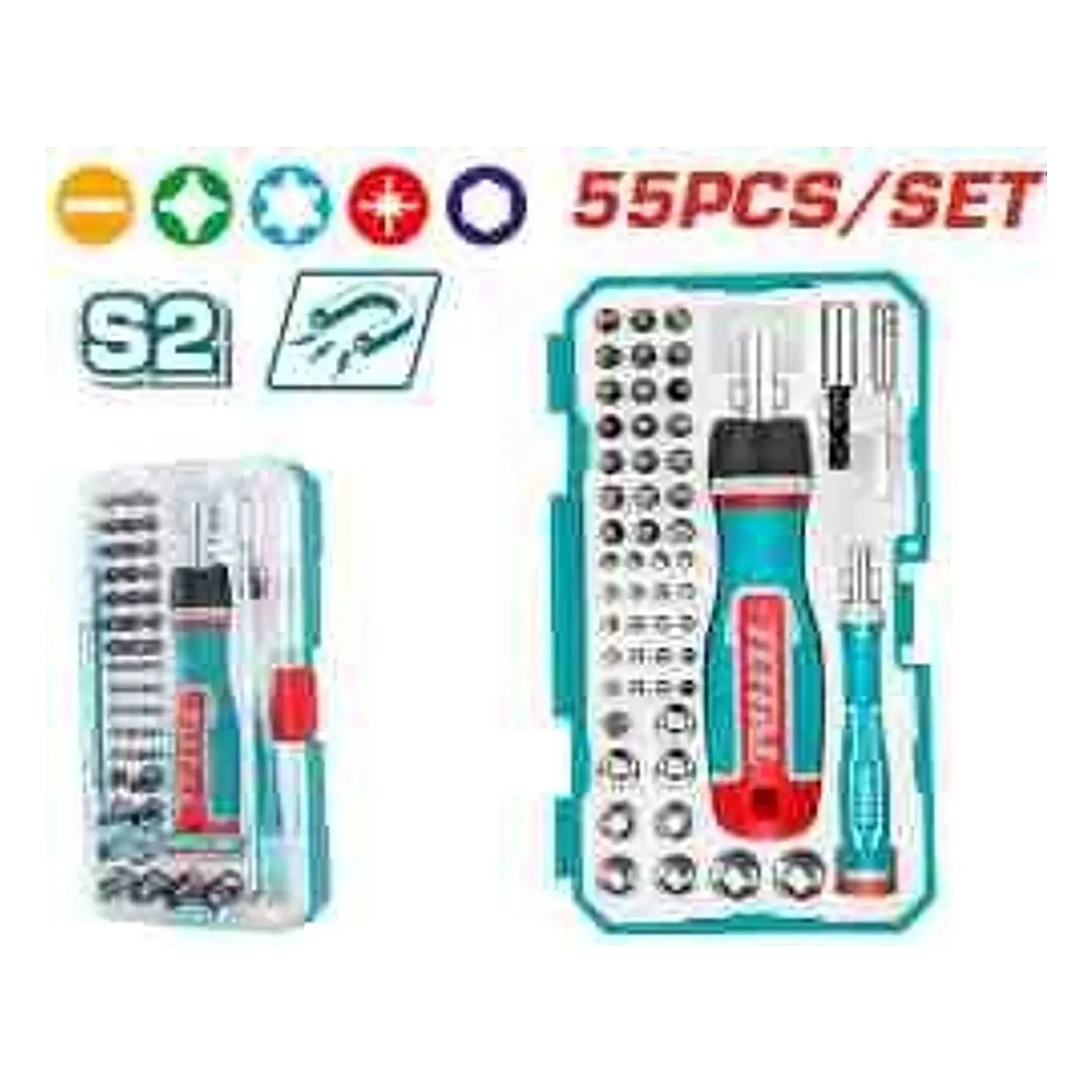 JGO PUNTAS DESTORNILLADOR X55PCS TOTAL 1