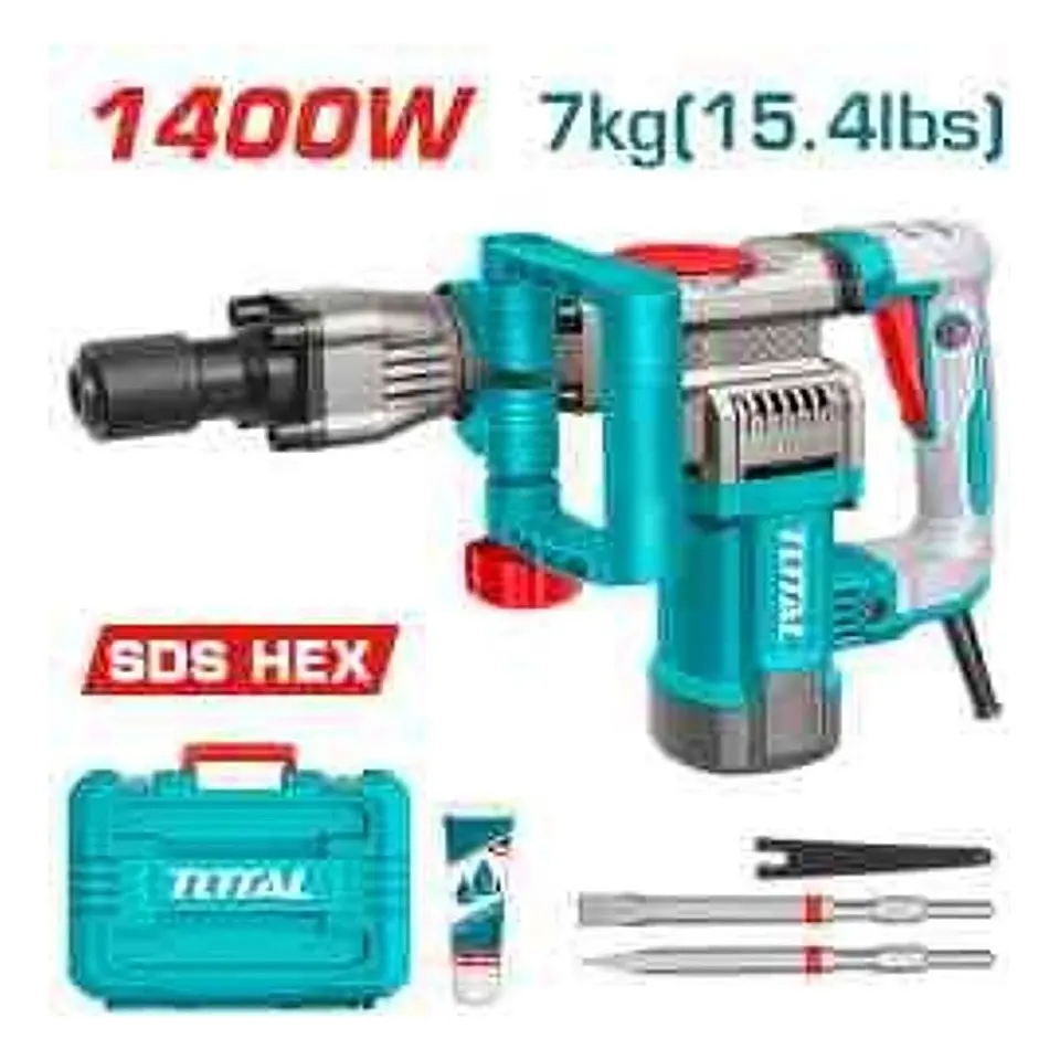 MARTILLO DEMOLEDOR 1400W HEX 7KG TOTAL 1