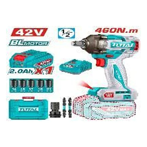 LLAVE DE IMPACTO INALÁMBRICO 1/2" 42V 460NM TOTAL