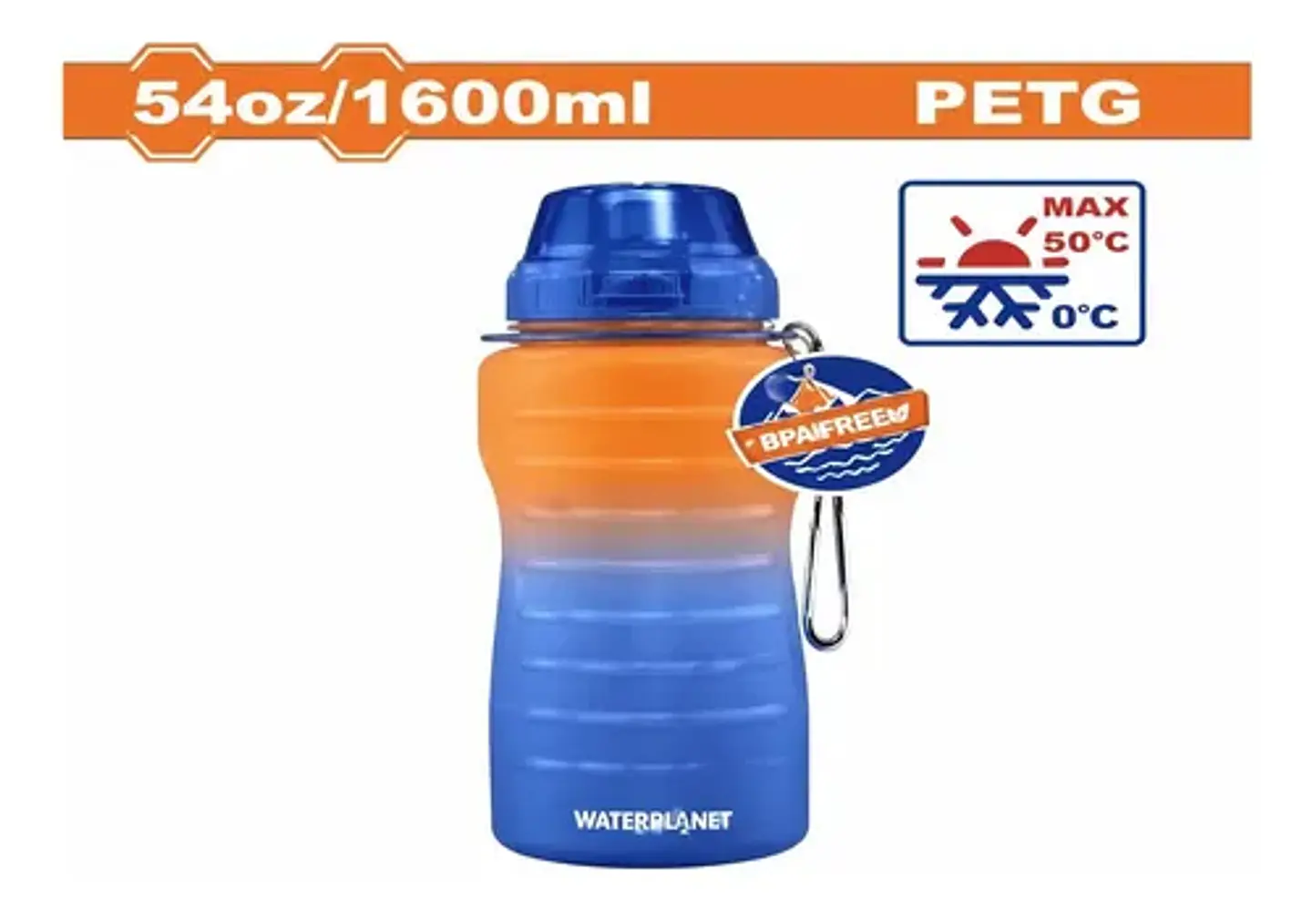 BOTELLA DE AGUA PETG 1600ML WADFOW 1