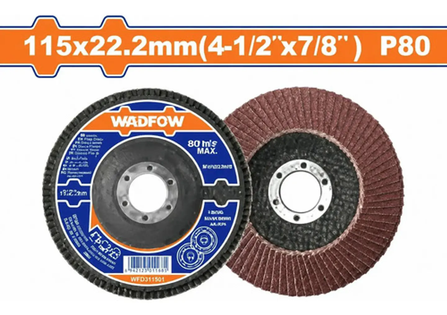 DISCO FLAP 4-1/2 (115 MM) P80 WADFOW 1