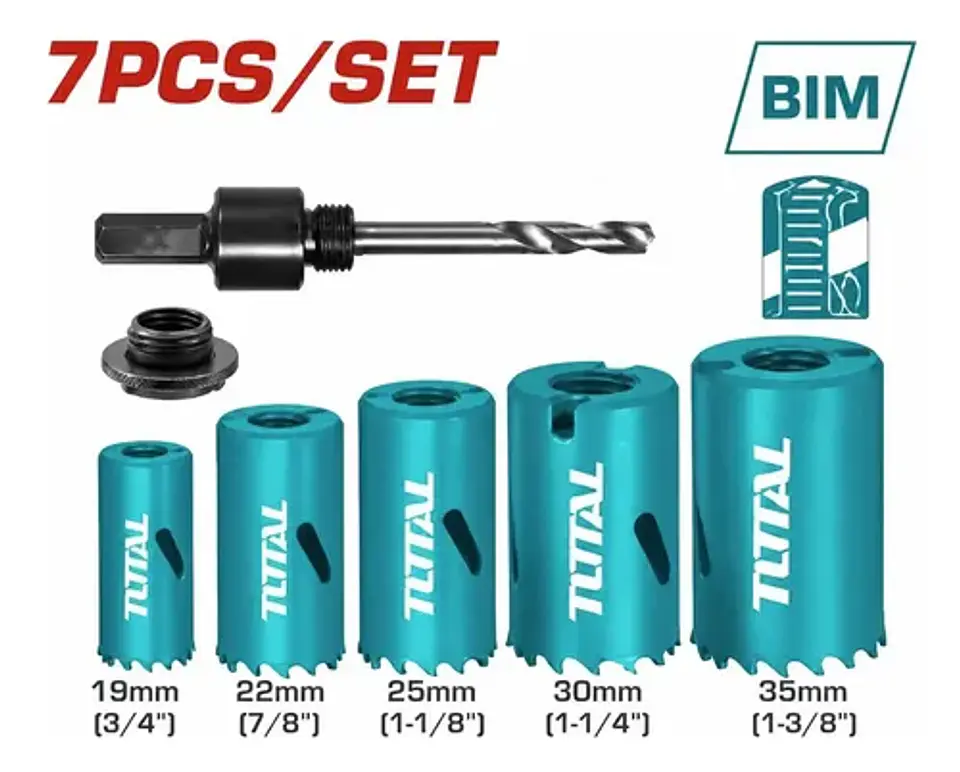 JGO SIERRA COPA PARA METAL POR 7PCS TOTAL 1