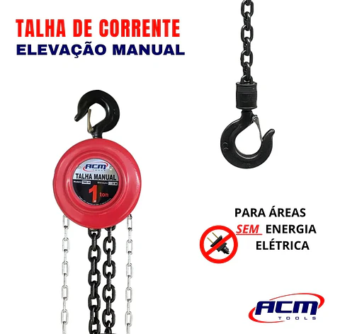 TECLE MANUAL 1 TON ROJO NEVA